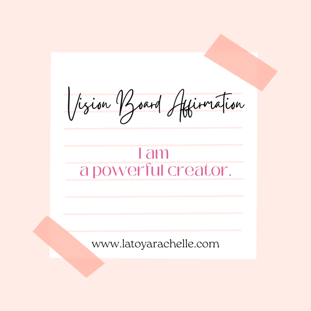 vision board words