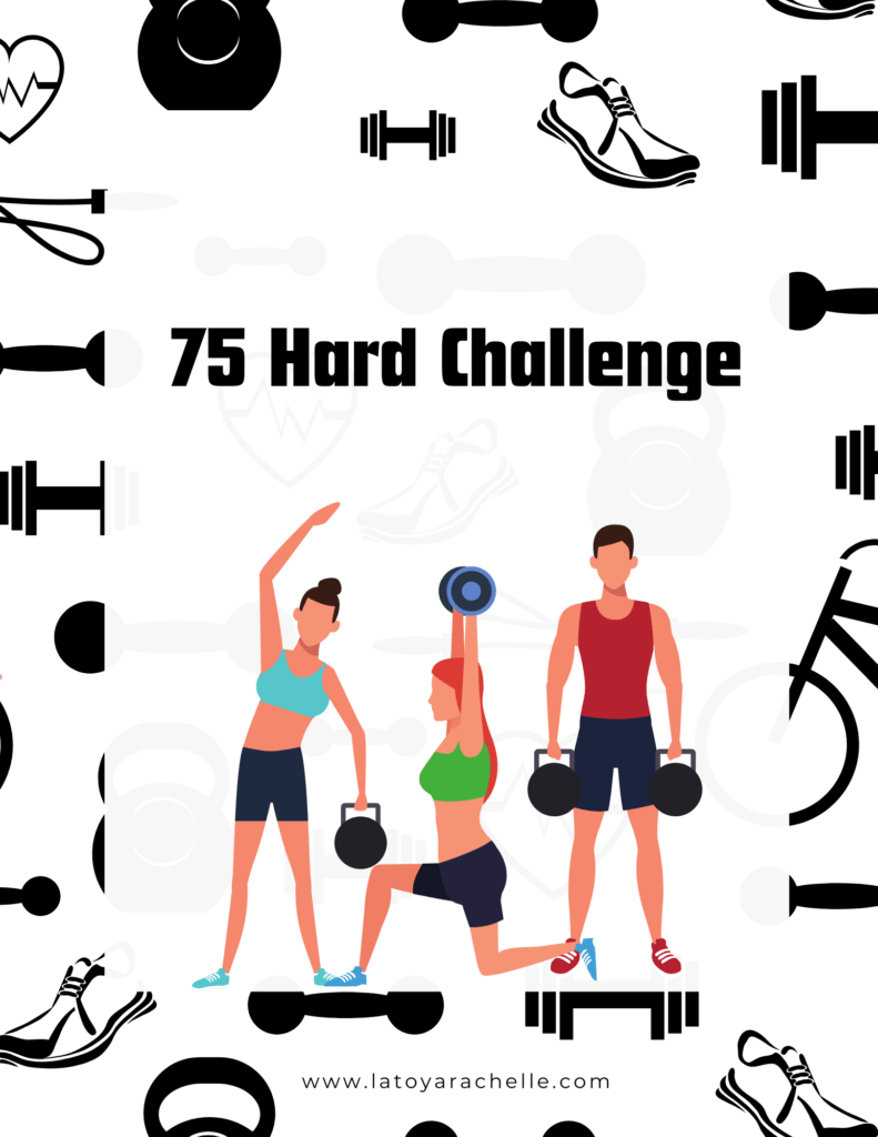 75 hard challenge printable calendar cover