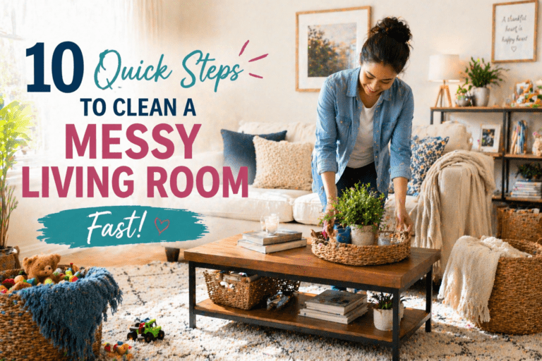 10 Quick Steps to Clean a Messy Living Room Fast